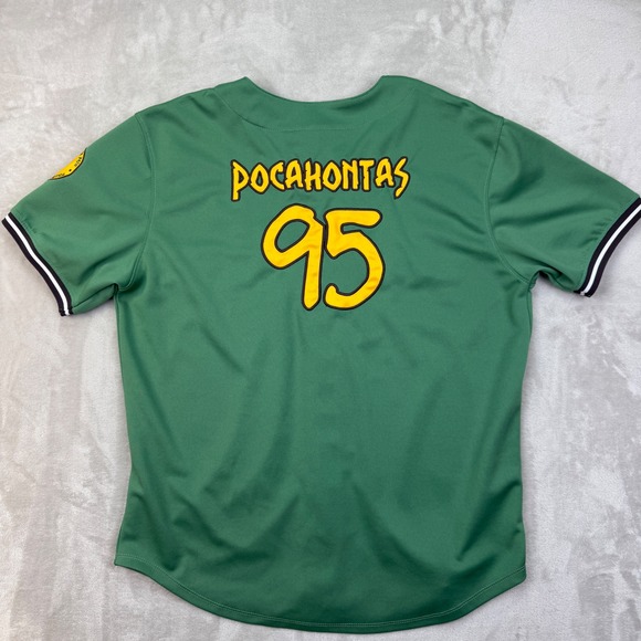 BoxLunch Disney Princess Pocahontas Meeko Baseball Jersey Green XL 95 Mens - Picture 2 of 8